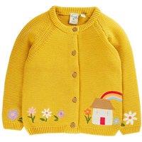 Frugi Girl's Colby Cardigan in Yellow | Size: 6-7 Years