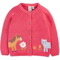 Frugi Girl's Colby Cardigan in Pink | Size: 9-12 m