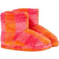 Frugi Girl's Cosy Fleece Slippers in Pink | Size: Infant 13-1