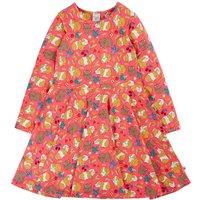 Frugi Girl's Sofia Skater Dress in Pink | Size: 4-5 Years