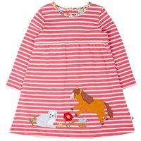 Frugi Girl's Archer Dress in Pink | Size: 5-6 Years