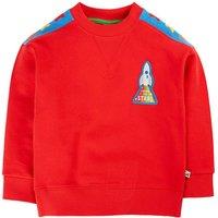 Frugi Boy's Falmouth Sweatshirt in Red | Size: 10-11 Years