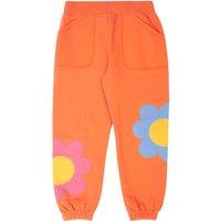 Frugi Girl's Malpas Applique Joggers in Orange | Size: 9-10 Years