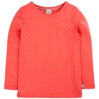 Frugi Girl's Pointelle Top in Pink | Size: 6-7 Years