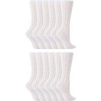 Sock Snob Girl's 12 Pair Soft Cotton Rich Knee High White Uniform Socks for School | Size: 2-3 Years