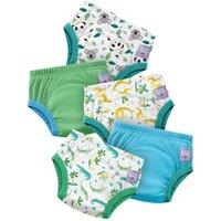 Bambino Mio 5 Pack Reusable Potty Training Pants - Elite Design in Blue | Size: 3-4 Years
