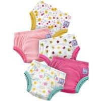 Bambino Mio 5 Pack Reusable Potty Training Pants - Elite Design in Pink | Size: 2-3 Years