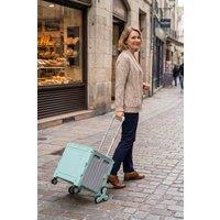 Living and Home Folding 55L Shopping Trolley Cart with Wheels in Green