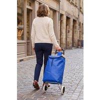 Living and Home Portable 2-Wheel Shopping Trolley in Blue