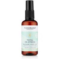 Tisserand Aromatherapy De-stress Body Massage Oil 100ml in Amber