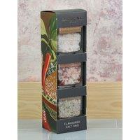 Kimm and Miller (UK) Ltd La Cucina D'Oro Flavoured Salt Trio Gift Set in Charcoal | Size: 275ml