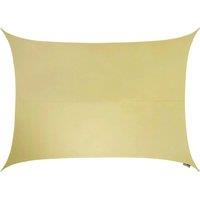 Primrose 4m x 3m Waterproof Patio Sun Shade Sail Canopy 98% UV Block Free Rope in Beige