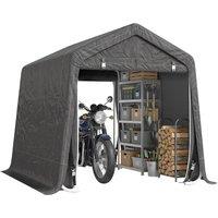 Rolipo 9 x 7.5ft Temporary Outdoor Storage Shed, Dark Grey