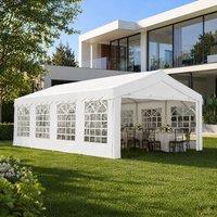 STILVORA Gazebo 8 x 4m with Removable Walls & Windows in White