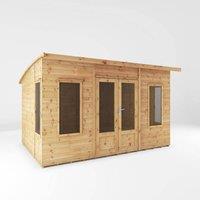 Mercia 12 x 8 Feet Premium Helios Summerhouse - L295 x W364 x H215.6 cm in Brown