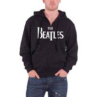 Beatles Drop T Logo Zipped Hoodie in Black | Size: 2XL