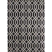 Rugstyle Balletto Heatset Geometric Rug in Black | Size: 120 cm x 170 cm