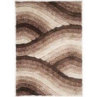 Rugstyle 3D Shaggy Wave Rug in Brown | Size: 160 cm x 230 cm