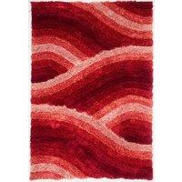 Rugstyle 3D Shaggy Wave Rug in Red | Size: 160 cm x 230 cm