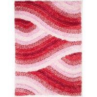 Rugstyle 3D Shaggy Wave Rug in Dark Pink | Size: 160 cm x 230 cm
