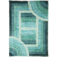 Rugstyle 3D Shaggy Trellis Rug in Blue | Size: 160 cm x 230 cm