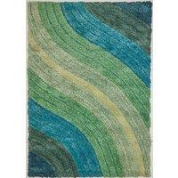 Rugstyle 3D Shaggy Lena Rug in Teal | Size: 160 cm x 230 cm