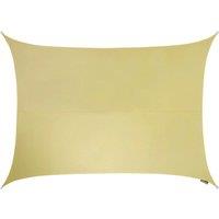 Primrose 6m x 5m Waterproof Patio Sun Shade Sail Canopy 98% UV Block Free Rope in Beige