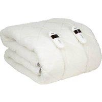 Russell Hobbs Electric Blanket Sherpa Fleece Fitted Underblanket RHEDB8002 King in White