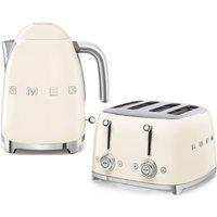 Smeg 50's Style Kettle & 4 Slice Toaster in Cream