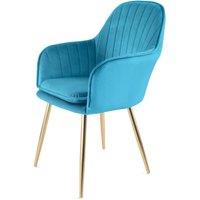 Genesis Muse Velvet Accent Chair Upholstered Modern Chair with Backrest in Teal | Size: 1 Seater