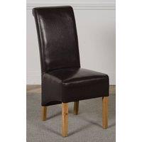 Thats Furniture Montana Leather Dining Chairs for Dining Room or Kitchen in Brown