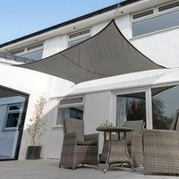 Primrose 5m x 4m Rectangle Waterproof Ivory Garden Patio Sun Shade Sail Canopy 98% UV Block with Free Fixing Kit in Charcoal