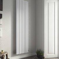 Bathroom Kingdom Nova White Single Oval Vertical Radiator 600x584mm
