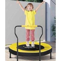 The Bazaarist Kids Mini Trampoline with Handlebar, Yellow
