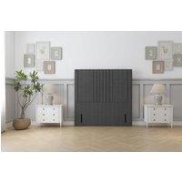 Sloomy Harrington Tweed 54 Floor Standing Headboard in Dark Grey | Size: Super King