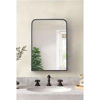 Living and Home Modern Arched Wall Mirror in Black