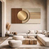 Mafett Golden Horizon Relief Large Wall Art Canvas Print in Gold