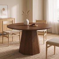 STILVORA Round Dining Table for 4-6, Walnut