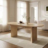 STILVORA Extendable Dining Table with Sliding Leaf, Oak in Light Oak