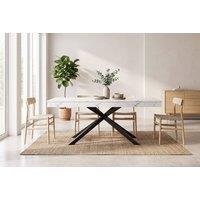 STILVORA Extendable Dining Table 140-180 cm with White Finish