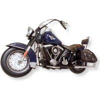 netfurniture Blue Vintage Harley-Style Motorcycle Model - 38 cm in White