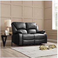 Home Detail Enoch 2 Seater Manual Recliner Sofa in Black