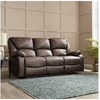 Home Detail Enoch 3 Seater Manual Recliner Sofa in Dark Brown