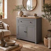 Wyld Haus Venisa Grey & Oak Sideboard with Drawer & Double Doors