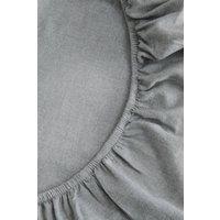 CHRISTY Flannel Marl Super Soft Brushed Cotton Deep Fitted Sheets in Grey | Size: Single