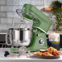 Cooks Professional Stand Mixer 1200W with 6 Speeds, Pulse Function, 7L Mixing Bowl in Green
