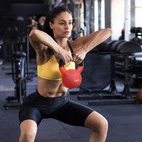 HOMCOM 10KG Kettlebell with Solid Body & Non-Slip Handle, Red