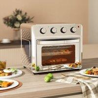 HOMCOM 24L Air Fryer Oven, Small Electric Oven, Grill, Roast, Bake, 1600W in Silver