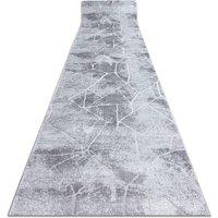 RugsX Structural Mefe Runner in Grey | Size: 150 cm x 390 cm