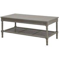 Lemon Pavilion Furniture and Decor The Serene Rattan Collection Coffee Table - L60 x W120 x H48 cm - Grey